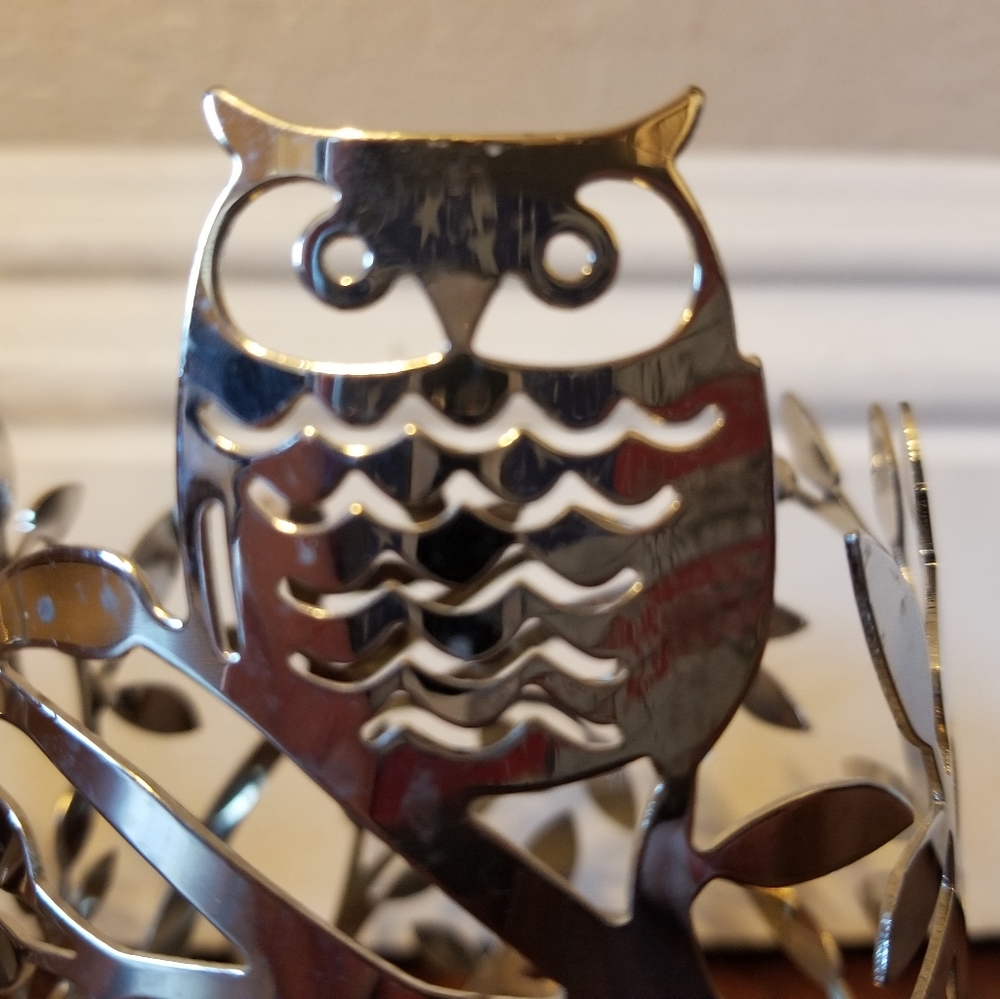 NWOT Gold Canyon owl candle holders - Picture 2 of 2